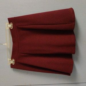 Dark Red A-Line Skirt